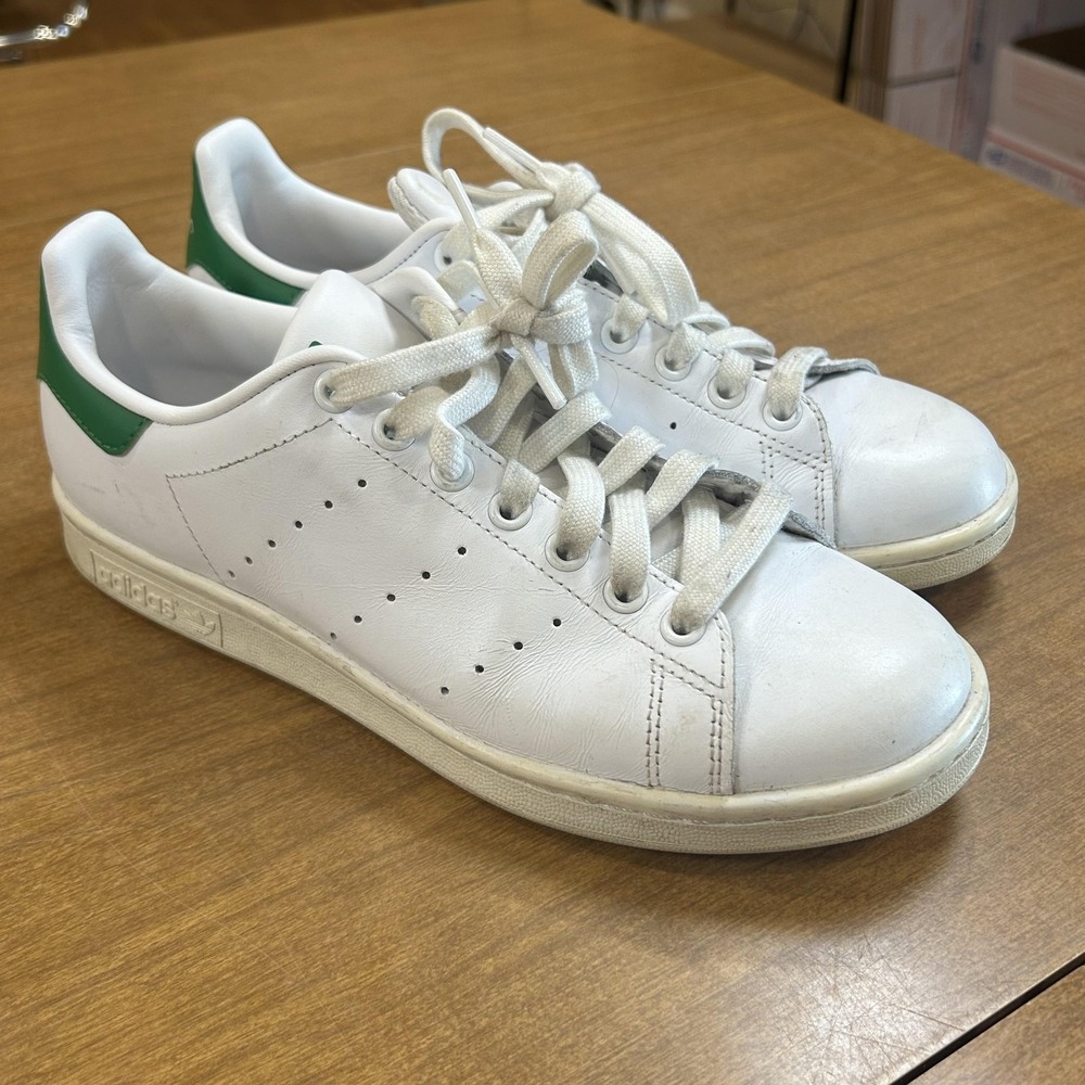 Adidas Stan Smith Shoes Womens Size 8 White Green Leather Tennis Sneakers B24105